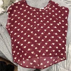 Heart Polka Dot see through top